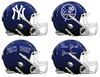 New York Yankees Custom Concept Navy Blue Mini Riddell Speed Football Helmet