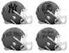New York Yankees Custom Concept Gray Mini Riddell Speed Football Helmet