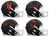 New York Mets Custom Concept Black Mini Riddell Speed Football Helmet