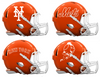 New York Mets Custom Concept Orange Mini Riddell Speed Football Helmet