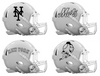 New York Mets Custom Concept White Mini Riddell Speed Football Helmet
