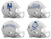 New York Mets Custom Concept White Mini Riddell Speed Football Helmet
