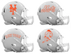 New York Mets Custom Concept White Mini Riddell Speed Football Helmet