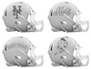 New York Mets Custom Concept White Mini Riddell Speed Football Helmet