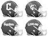Cleveland Guardians Custom Concept Gray Mini Riddell Speed Football Helmet