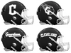 Cleveland Guardians Custom Concept Black Mini Riddell Speed Football Helmet