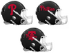 Philadelphia Phillies Custom Concept Black Mini Riddell Speed Football Helmet