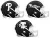 Philadelphia Phillies Custom Concept Black Mini Riddell Speed Football Helmet
