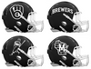 Milwaukee Brewers Custom Concept Black Mini Riddell Speed Football Helmet