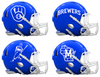 Milwaukee Brewers Custom Concept Royal Blue Mini Riddell Speed Football Helmet