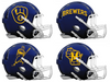 Milwaukee Brewers Custom Concept Navy Blue Mini Riddell Speed Football Helmet