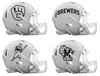 Milwaukee Brewers Custom Concept White Mini Riddell Speed Football Helmet