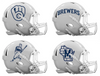 Milwaukee Brewers Custom Concept White Mini Riddell Speed Football Helmet