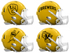 Milwaukee Brewers Custom Concept Yellow Mini Riddell Speed Football Helmet