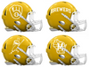 Milwaukee Brewers Custom Concept Yellow Mini Riddell Speed Football Helmet