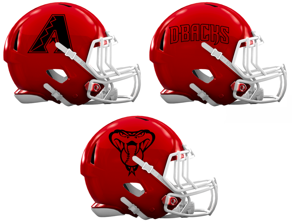 Arizona Diamondbacks Custom Concept Red Mini Riddell Speed Football Helmet