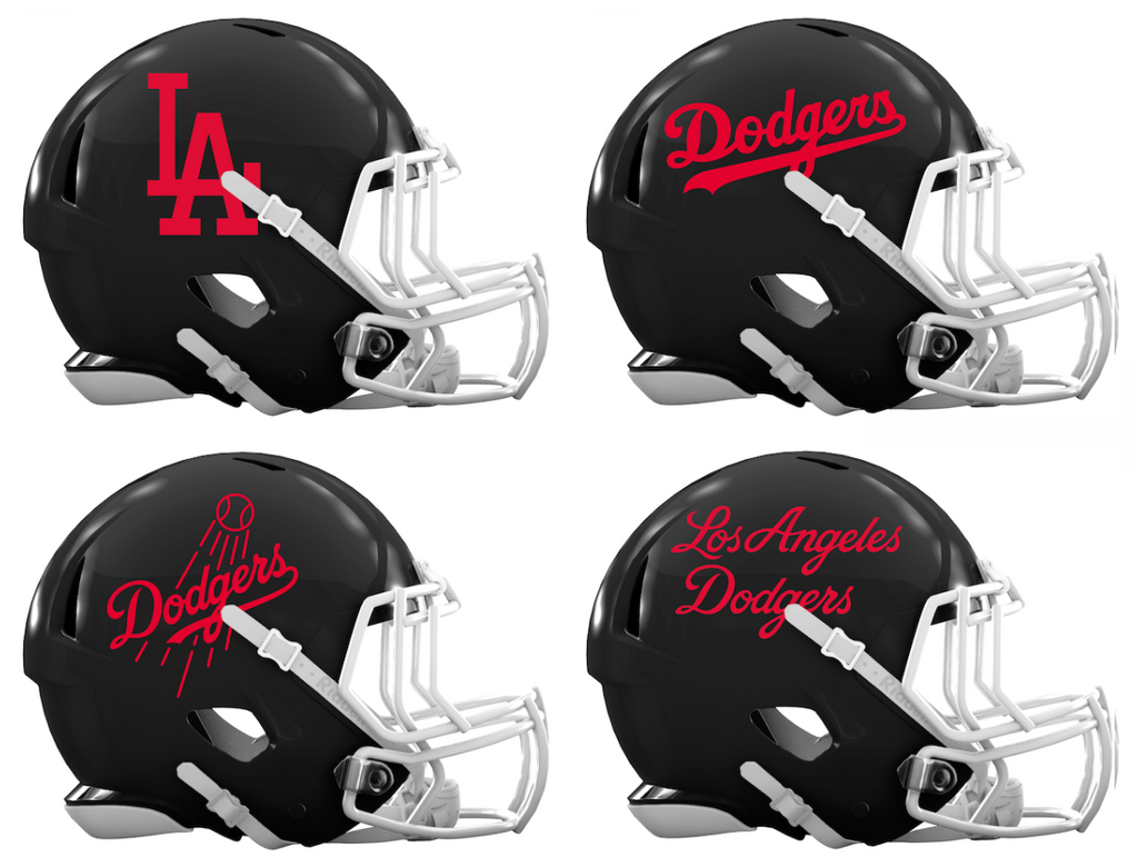 Los Angeles Dodgers Custom Concept Black Mini Riddell Speed Football Helmet - SportsJewelryProShop