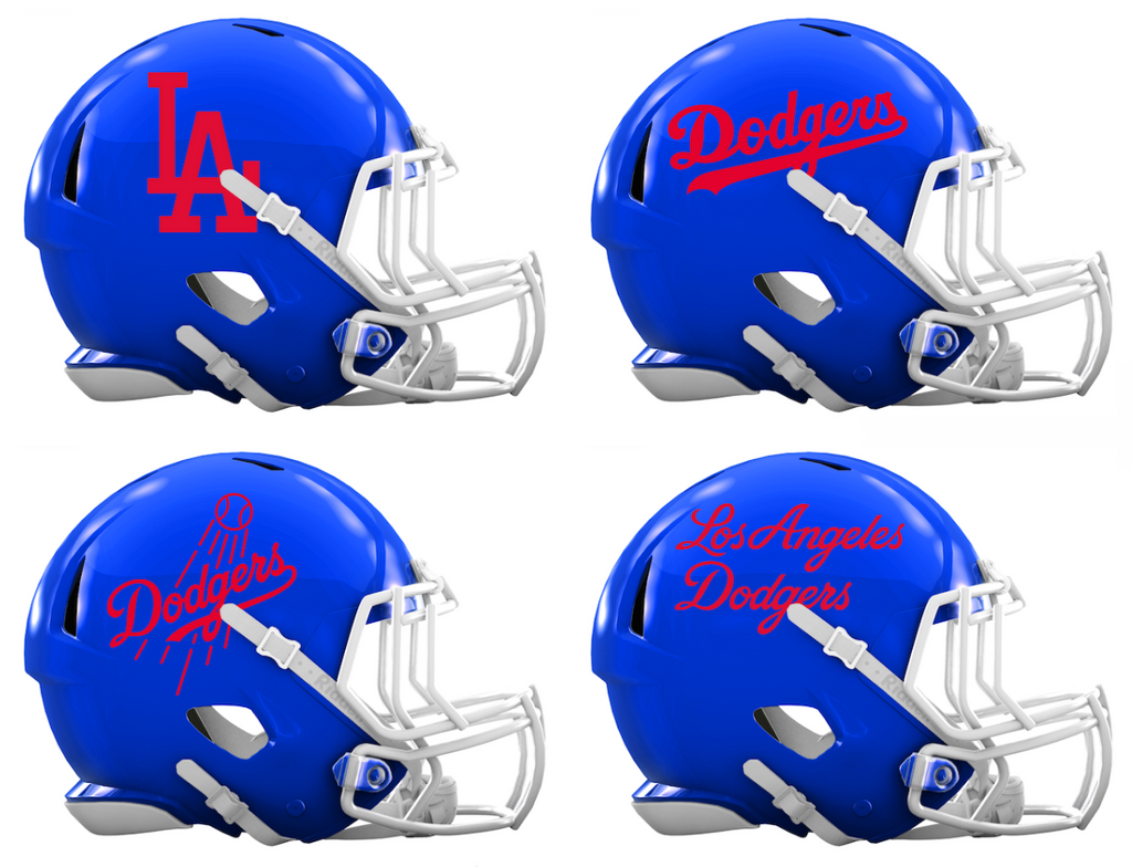 Los Angeles Dodgers Custom Concept Royal Blue Mini Riddell Speed Football Helmet - SportsJewelryProShop
