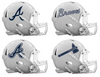 Atlanta Braves Custom Concept White Mini Riddell Speed Football Helmet