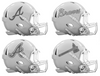 Atlanta Braves Custom Concept White Mini Riddell Speed Football Helmet