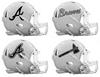Atlanta Braves Custom Concept White Mini Riddell Speed Football Helmet