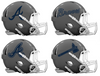 Atlanta Braves Custom Concept Gray Mini Riddell Speed Football Helmet