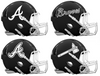 Atlanta Braves Custom Concept Black Mini Riddell Speed Football Helmet