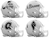 Atlanta Braves Retro Throwback Custom Concept White Mini Riddell Speed Football Helmet