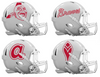Atlanta Braves Retro Throwback Custom Concept White Mini Riddell Speed Football Helmet