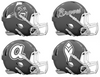 Atlanta Braves Retro Throwback Custom Concept Gray Mini Riddell Speed Football Helmet