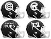 Chicago Cubs Custom Concept Black Mini Riddell Speed Football Helmet