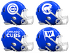 Chicago Cubs Custom Concept Royal Blue Mini Riddell Speed Football Helmet
