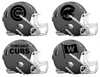 Chicago Cubs Custom Concept Gray Mini Riddell Speed Football Helmet