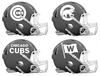 Chicago Cubs Custom Concept Gray Mini Riddell Speed Football Helmet