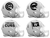 Chicago Cubs Custom Concept White Mini Riddell Speed Football Helmet