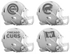 Chicago Cubs Custom Concept White Mini Riddell Speed Football Helmet