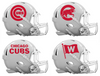 Chicago Cubs Custom Concept White Mini Riddell Speed Football Helmet