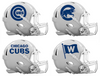Chicago Cubs Custom Concept White Mini Riddell Speed Football Helmet