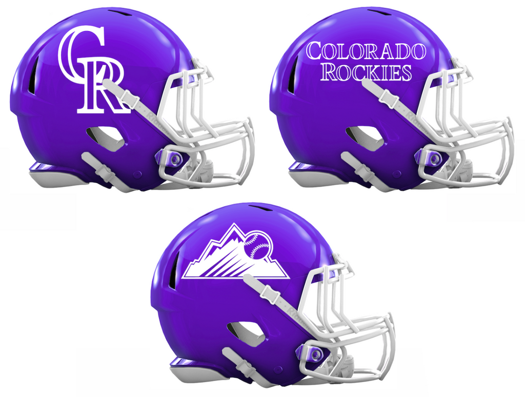 Colorado Rockies Custom Concept Purple Mini Riddell Speed Football Helmet - SportsJewelryProShop