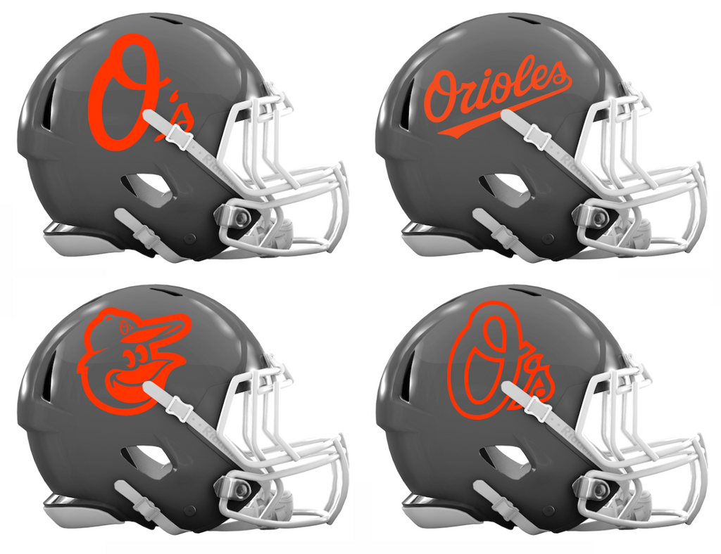 Baltimore Orioles Custom Concept Gray Mini Riddell Speed Football Helmet