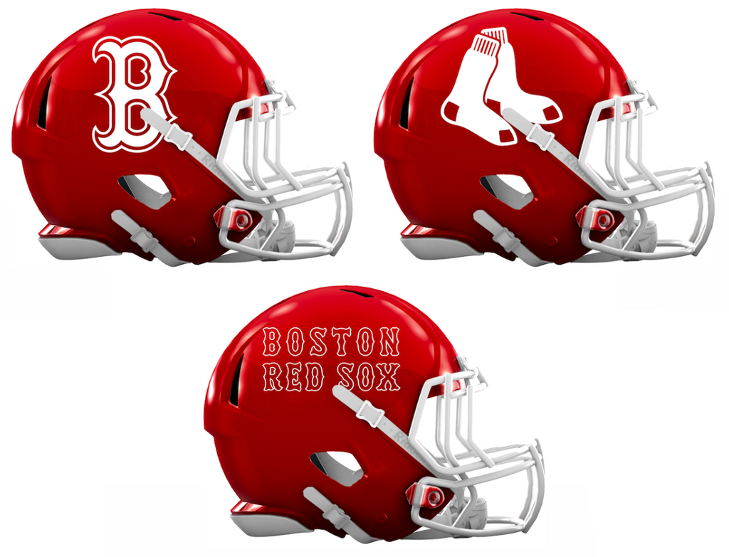 Boston Red Sox Custom Concept Red Mini Riddell Speed Football Helmet