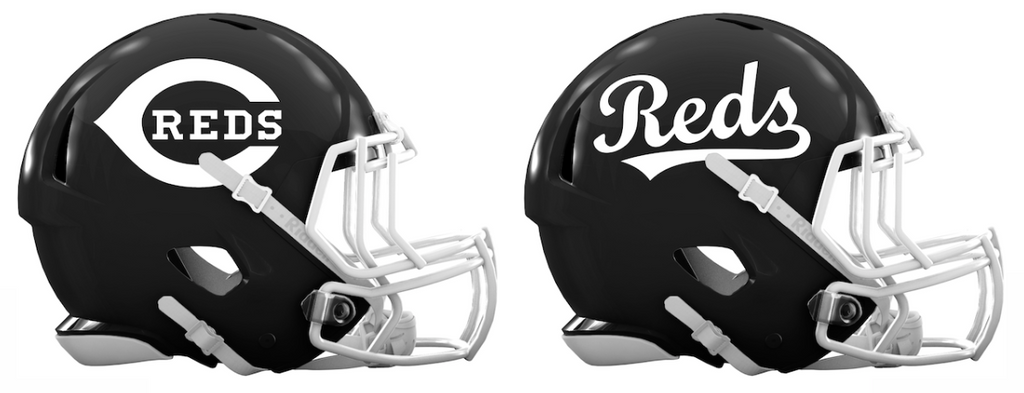Cincinnati Reds Custom Concept Black Mini Riddell Speed Football Helmet - SportsJewelryProShop