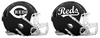 Cincinnati Reds Custom Concept Black Mini Riddell Speed Football Helmet
