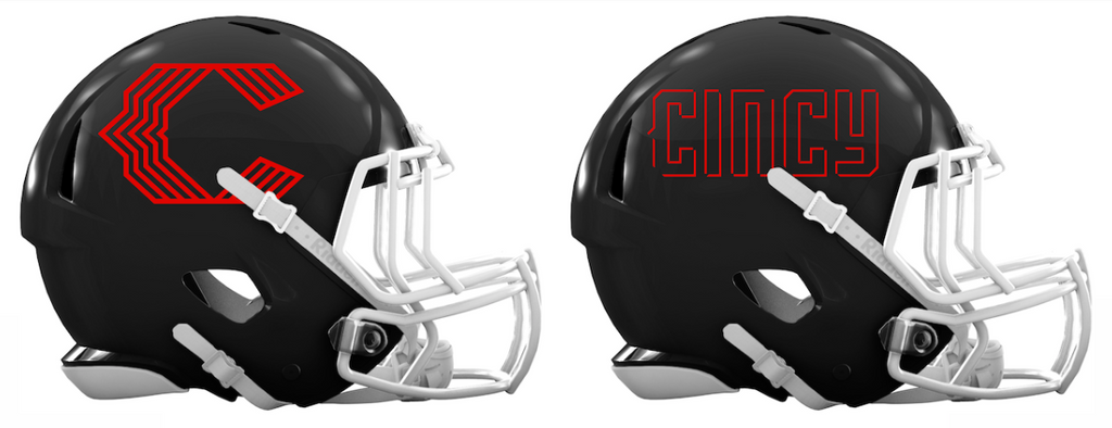 Cincinnati Reds City Connect Custom Concept Black Mini Riddell Speed Football Helmet