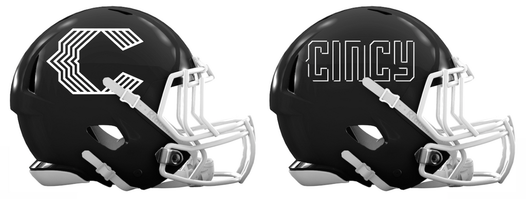 Cincinnati Reds City Connect Custom Concept Black Mini Riddell Speed Football Helmet - SportsJewelryProShop