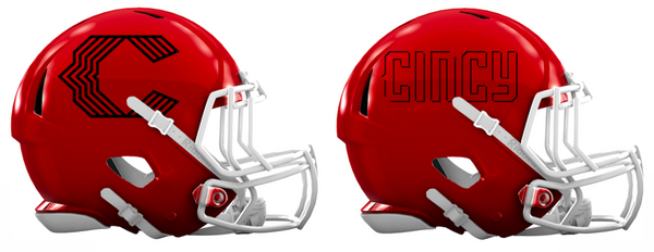 Cincinnati Reds City Connect Custom Concept Red Mini Riddell Speed Football Helmet - SportsJewelryProShop