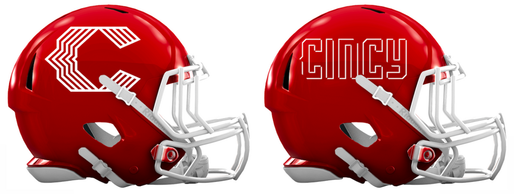 Cincinnati Reds City Connect Custom Concept Red Mini Riddell Speed Football Helmet - SportsJewelryProShop