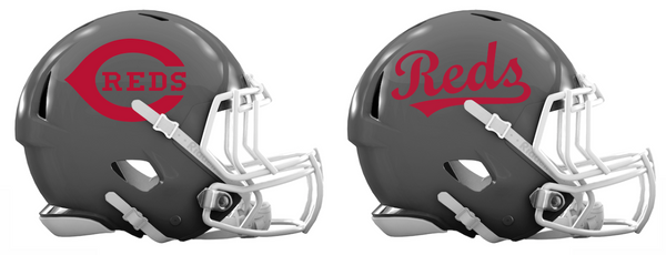 Cincinnati Reds Custom Concept Gray Mini Riddell Speed Football Helmet - SportsJewelryProShop