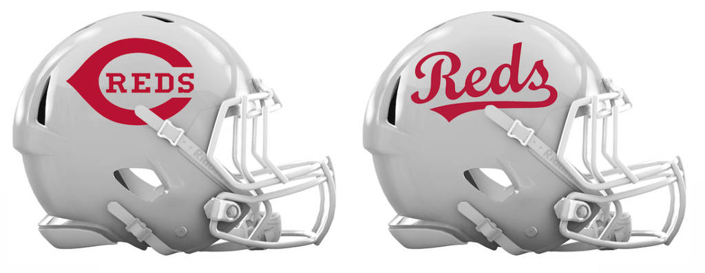 Cincinnati Reds Custom Concept White Mini Riddell Speed Football Helmet