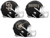 San Diego Padres Custom Concept Black Mini Riddell Speed Football Helmet - SportsJewelryProShop